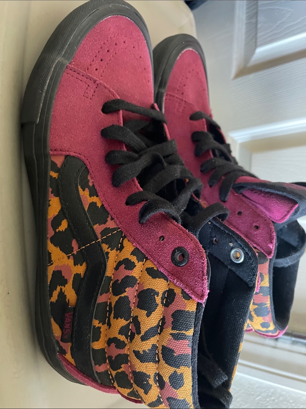 Vans Sk8-Hi Pro UltraCush Sneakers Skate Shoes: Punk Beet Red/Leopard/Black